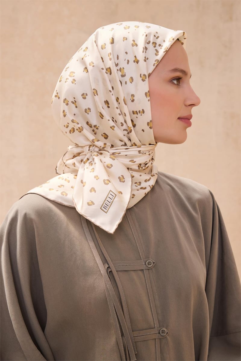 {URUNSEO_TITLE} | BELLI | BELLİ İPEK EŞARP | BELLİ LEOPAR DESEN İPEK EŞARP 4126D TWILL - 37