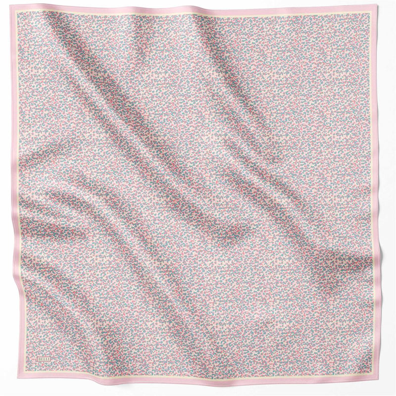 BELLİ LEOPAR DESEN İPEK EŞARP 4208D (TWILL) PUDRA - 82