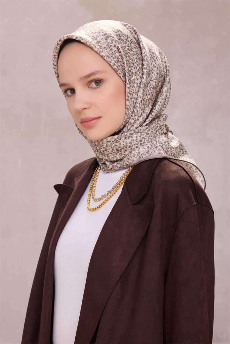 {URUNSEO_TITLE} | BELLI | BELLİ İPEK EŞARP | BELLİ LEOPAR DESEN İPEK EŞARP 4208D (TWILL) GRİ - 04