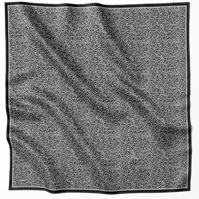 BELLİ LEOPAR DESEN İPEK EŞARP 4208D (TWILL) SİYAH - 07