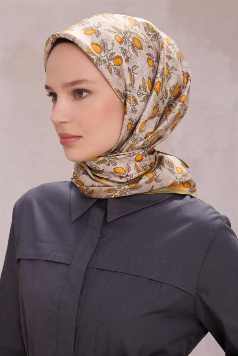 {URUNSEO_TITLE} | BELLI | BELLİ İPEK EŞARP | BELLİ LİMON İPEK EŞARP 4212D (TWILL) HAKİ - 01