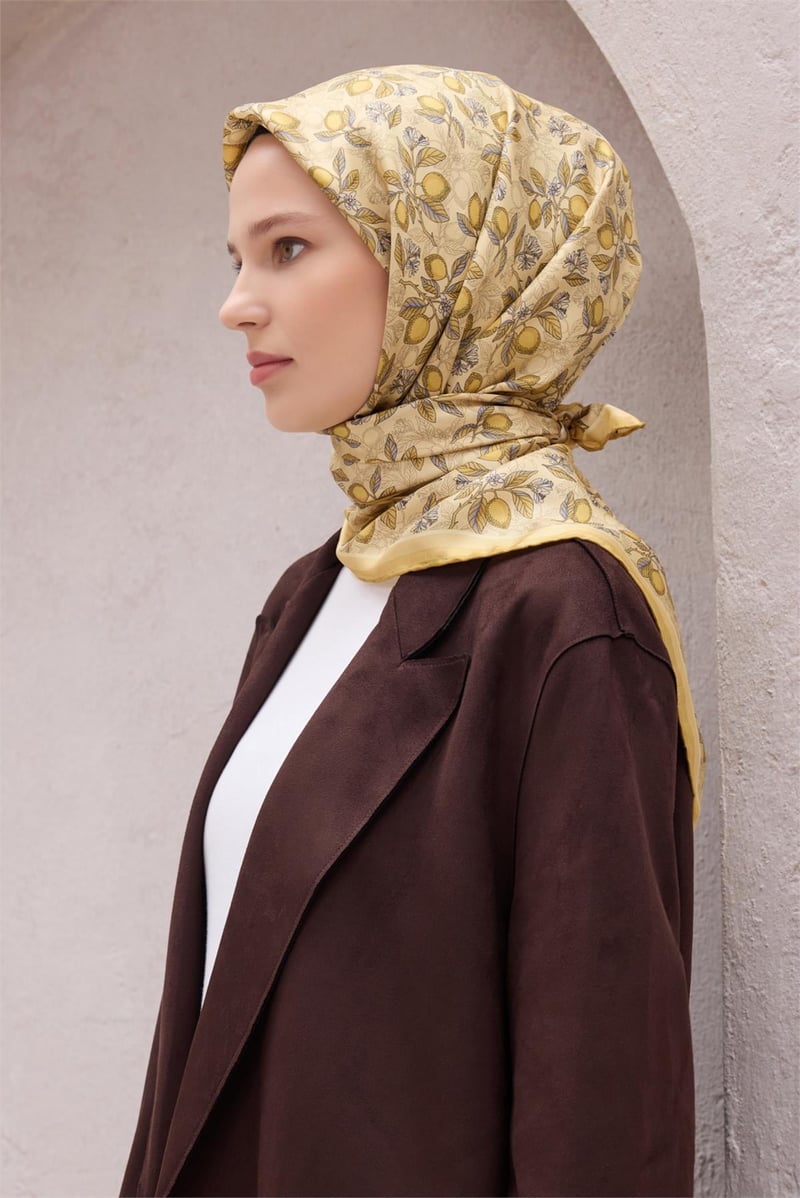 {URUNSEO_TITLE} | BELLI | BELLİ İPEK EŞARP | BELLİ LİMON İPEK EŞARP 4212D (TWILL) HARDAL - 81