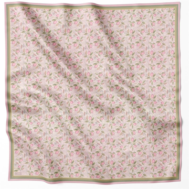 BELLİ LİMON İPEK EŞARP 4212D (TWILL) PUDRA - 04