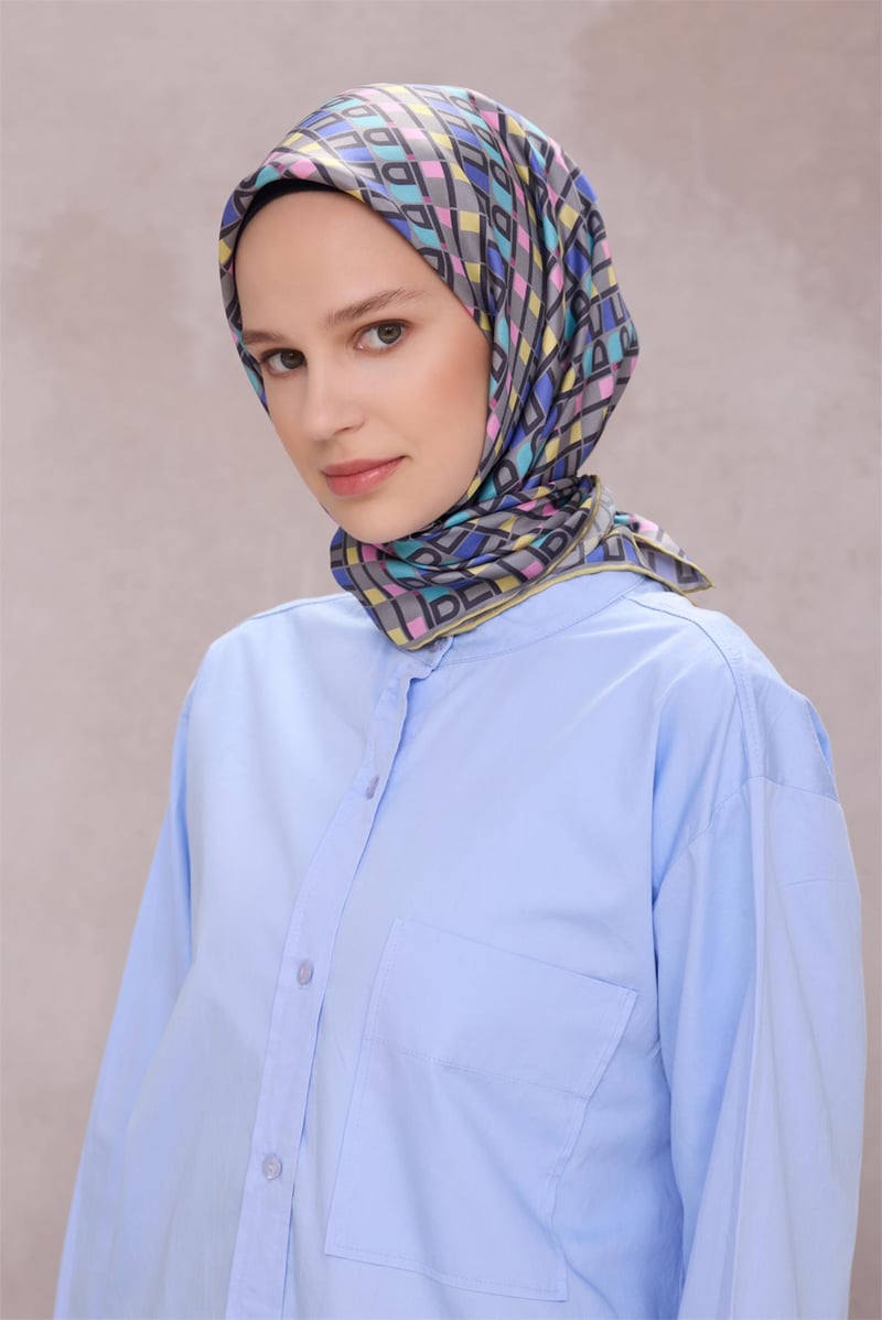 {URUNSEO_TITLE} | BELLI | BELLİ İPEK EŞARP | BELLİ LOGO DESEN İPEK EŞARP 4223D (TWILL) TURUNCU PEMBE - 32