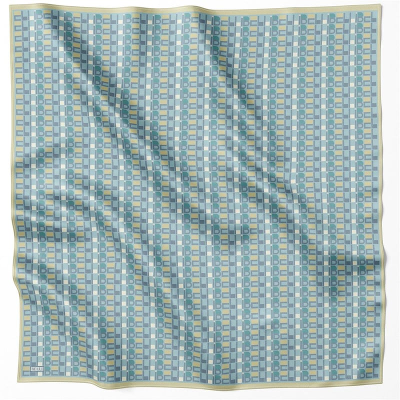{URUNSEO_TITLE} | BELLI | BELLİ İPEK EŞARP | BELLİ LOGO DESEN İPEK EŞARP 4223D (TWILL) MAVİ YEŞİL - 38