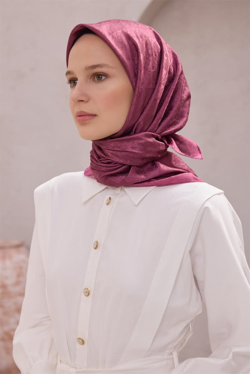 {URUNSEO_TITLE} | BELLI | POLYESTER EŞARP | BELLİ LOGO DESEN J.MONOGRAM FUŞYA EŞARP