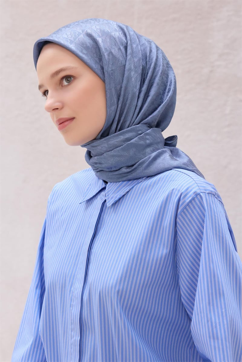 {URUNSEO_TITLE} | BELLI | POLYESTER EŞARP | BELLİ LOGO DESEN J.MONOGRAM ANTRASİT EŞARP