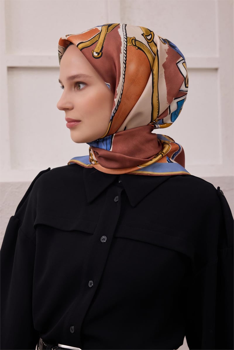 {URUNSEO_TITLE} | BELLI | BELLİ İPEK EŞARP | BELLİ OBJE DESEN İPEK EŞARP 4205D (TWILL) SOMON - 03