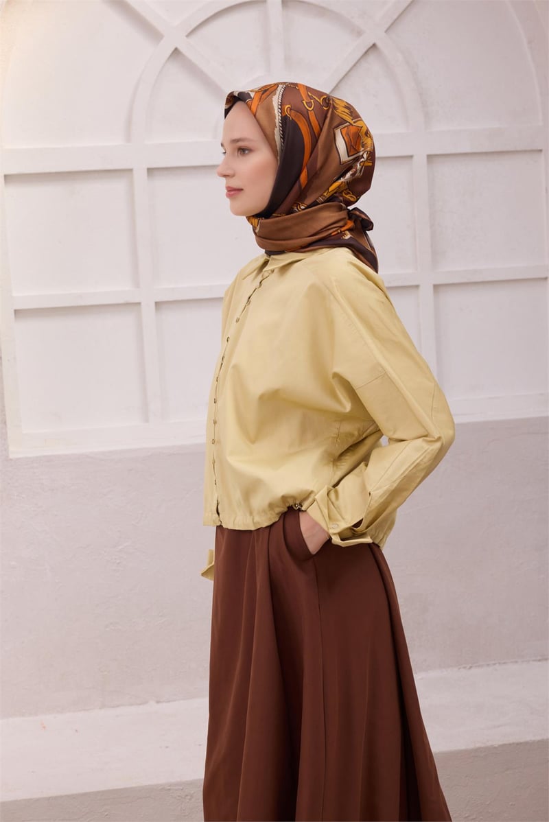 {URUNSEO_TITLE} | BELLI | BELLİ İPEK EŞARP | BELLİ OBJE DESEN İPEK EŞARP 4205D (TWILL) KAHVE - 81