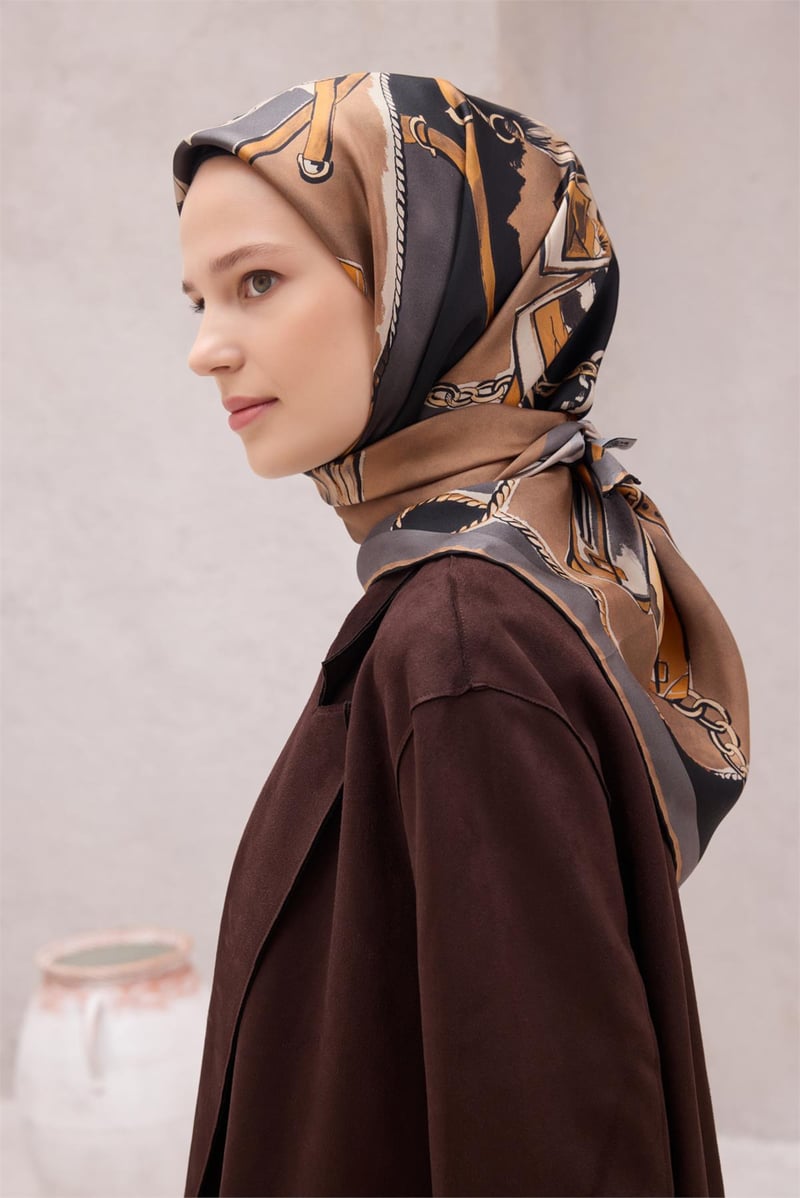 {URUNSEO_TITLE} | BELLI | BELLİ İPEK EŞARP | BELLİ OBJE DESEN İPEK EŞARP 4205D (TWILL) SİYAH - 83