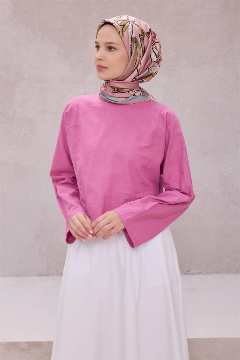 {URUNSEO_TITLE} | BELLI | BELLİ İPEK EŞARP | BELLİ OBJE DESEN İPEK EŞARP 4205D (TWILL) PUDRA - 08