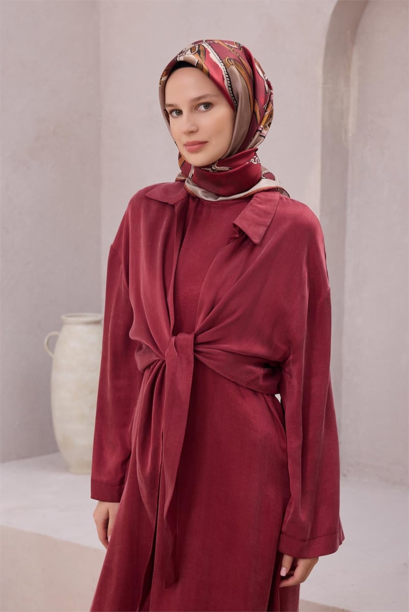 {URUNSEO_TITLE} | BELLI | BELLİ İPEK EŞARP | BELLİ OBJE DESEN İPEK EŞARP 4205D (TWILL) BORDO - 04