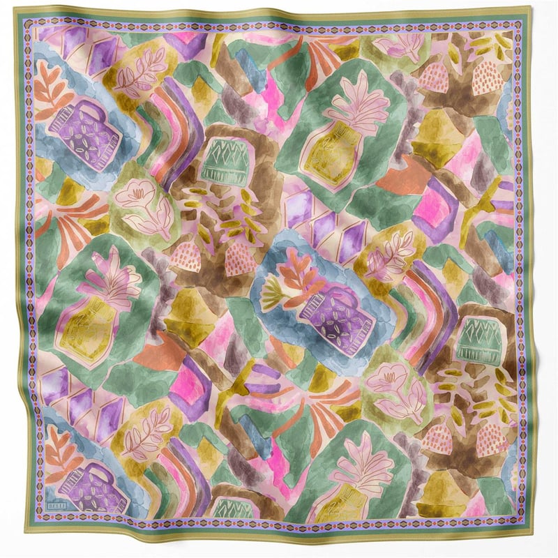 {URUNSEO_TITLE} | BELLI | BELLİ İPEK EŞARP | BELLİ OBJE DESEN İPEK EŞARP 4216D (TWILL) YAĞ YEŞİLİ - 02