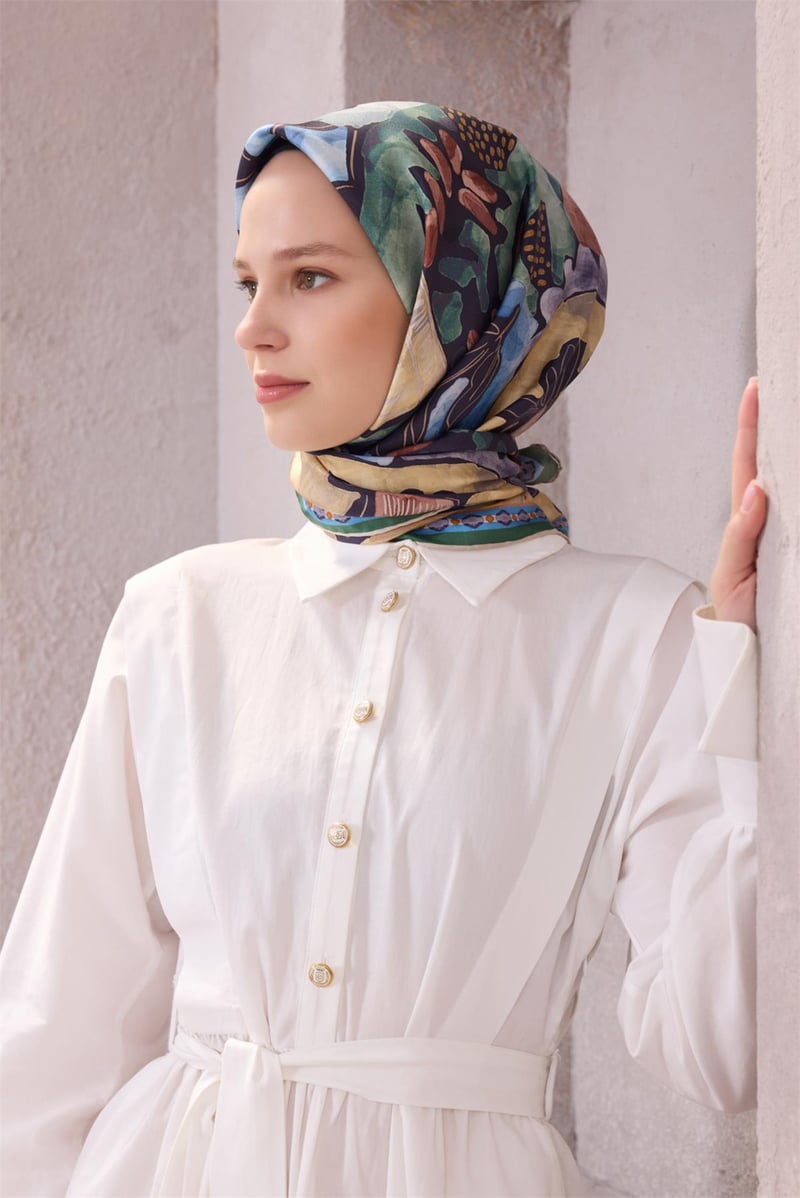 {URUNSEO_TITLE} | BELLI | BELLİ İPEK EŞARP | BELLİ OBJE DESEN İPEK EŞARP 4216D (TWILL) MİNT - 20