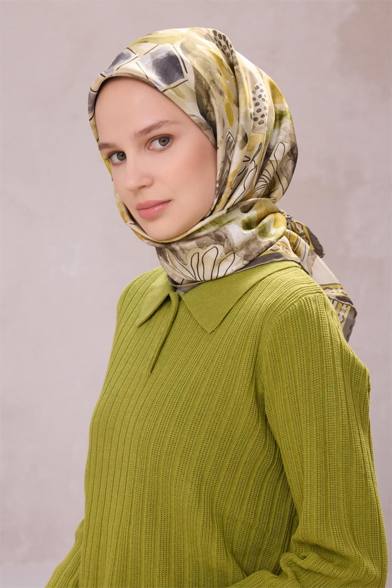 {URUNSEO_TITLE} | BELLI | BELLİ İPEK EŞARP | BELLİ OBJE DESEN İPEK EŞARP 4216D (TWILL) YEŞİL - 83