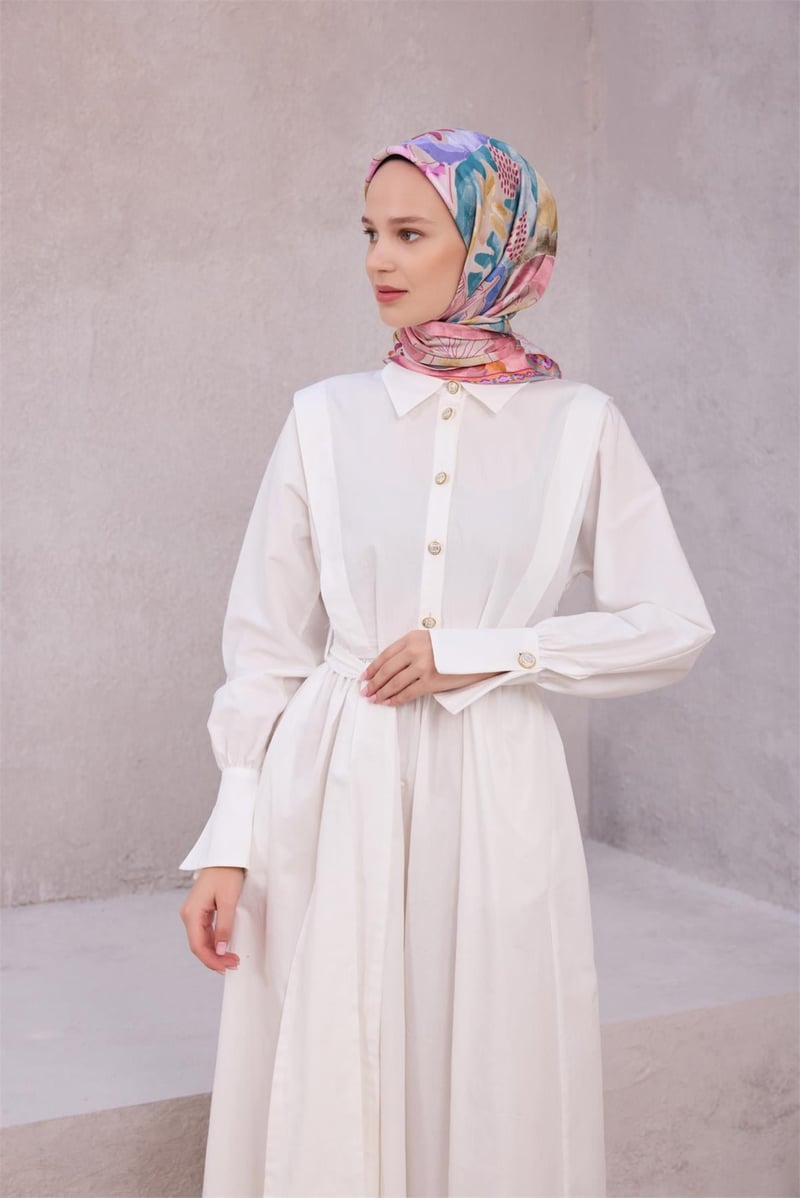 {URUNSEO_TITLE} | BELLI | BELLİ İPEK EŞARP | BELLİ OBJE DESEN İPEK EŞARP 4216D (TWILL) PUDRA - 07