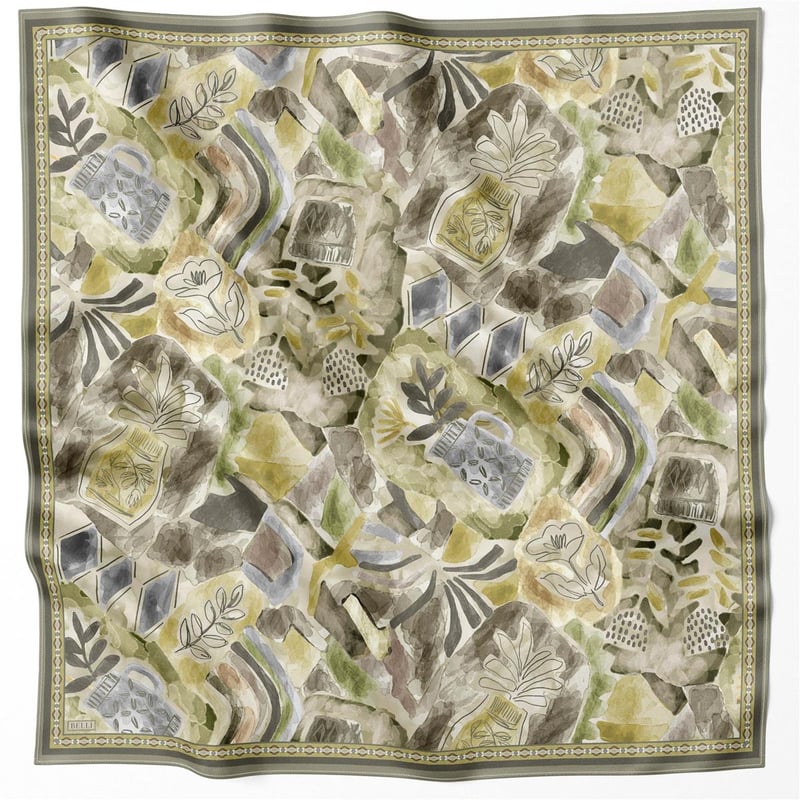 {URUNSEO_TITLE} | BELLI | BELLİ İPEK EŞARP | BELLİ OBJE DESEN İPEK EŞARP 4216D (TWILL) YEŞİL - 83