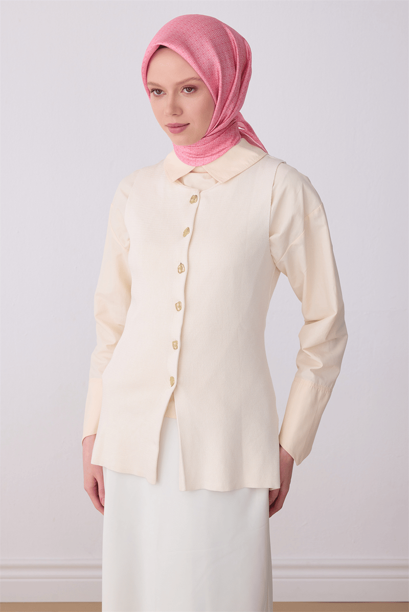 Belli Pembe Klasik Desen %100 Twill İpek Eşarp 4317-55