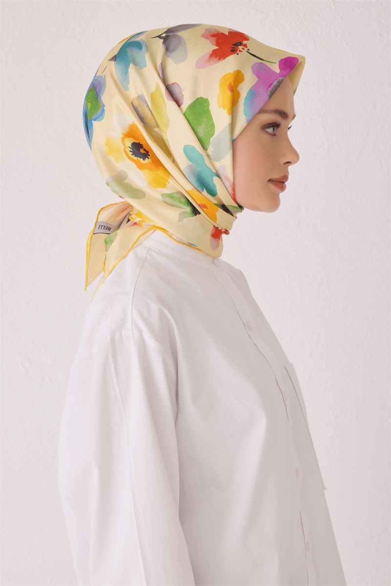 BELLİ SAF İPEK EŞARP 4033D (T) - 83