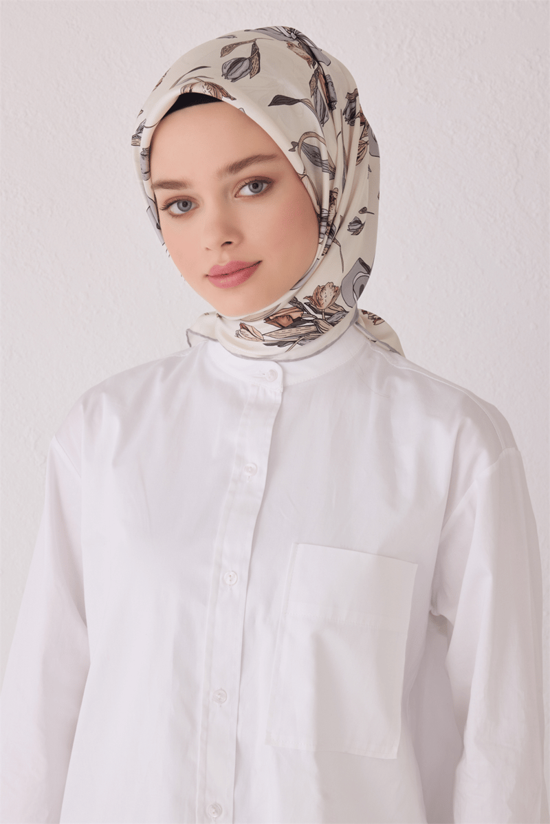 BELLİ SAF İPEK EŞARP 4037D (T) - 85