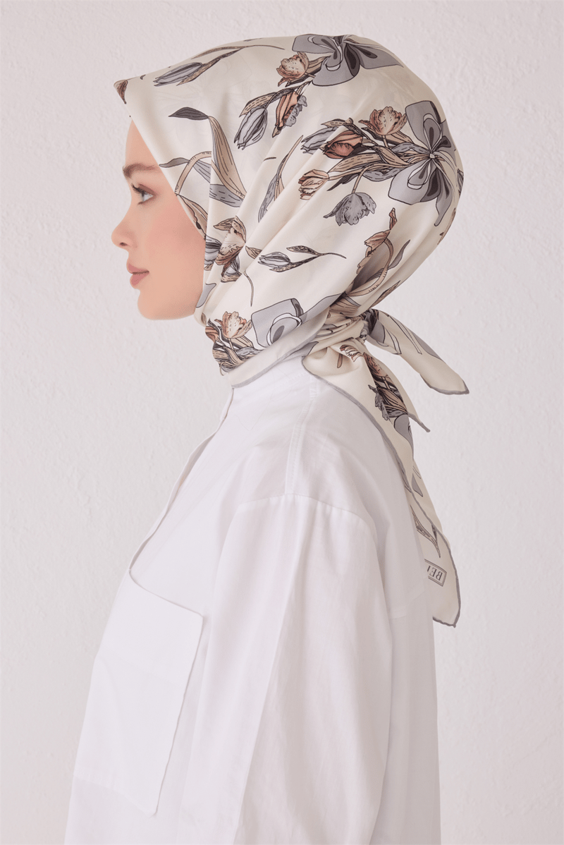 BELLİ SAF İPEK EŞARP 4037D (T) - 85