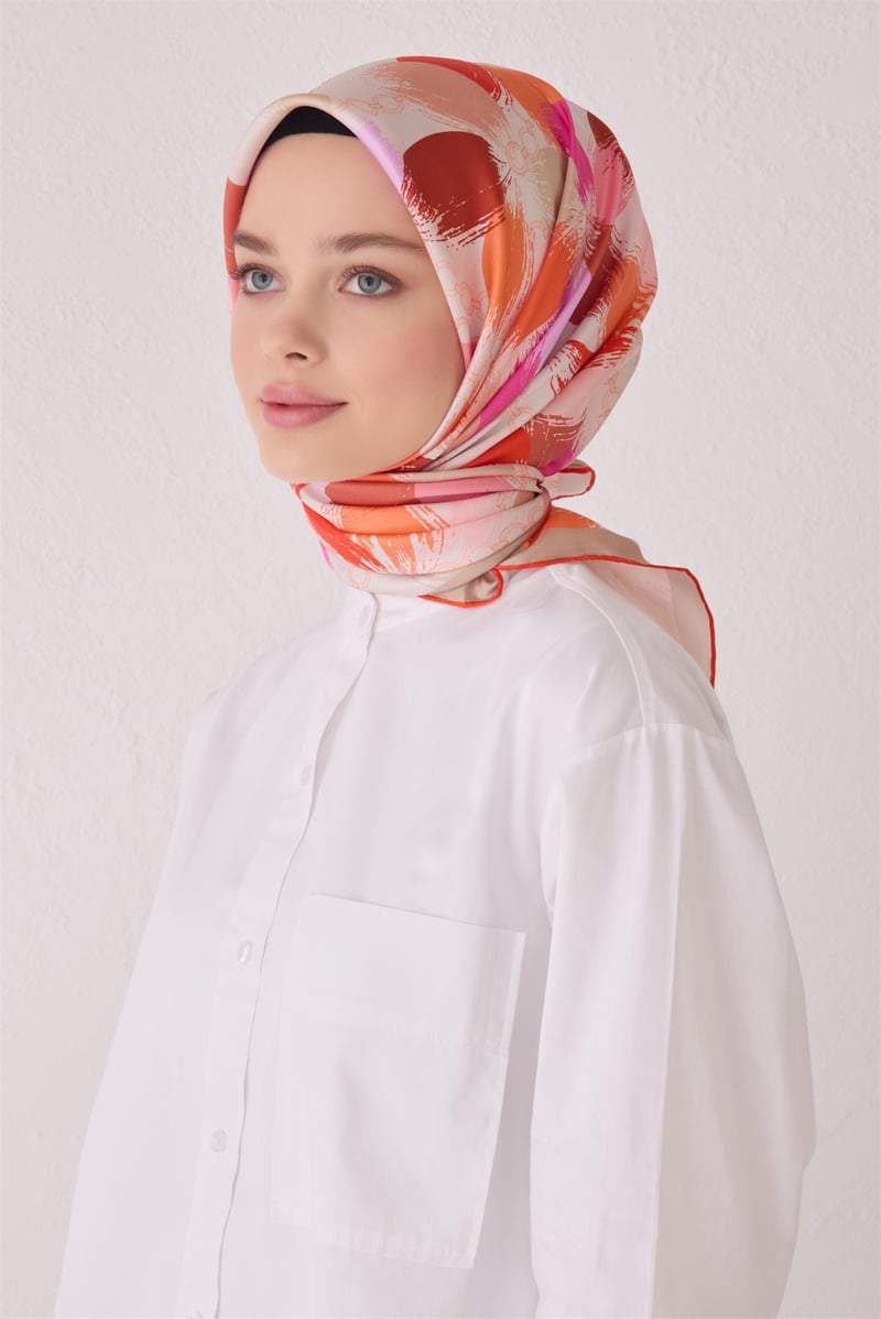 BELLİ SAF İPEK EŞARP 4038D (T) - 04
