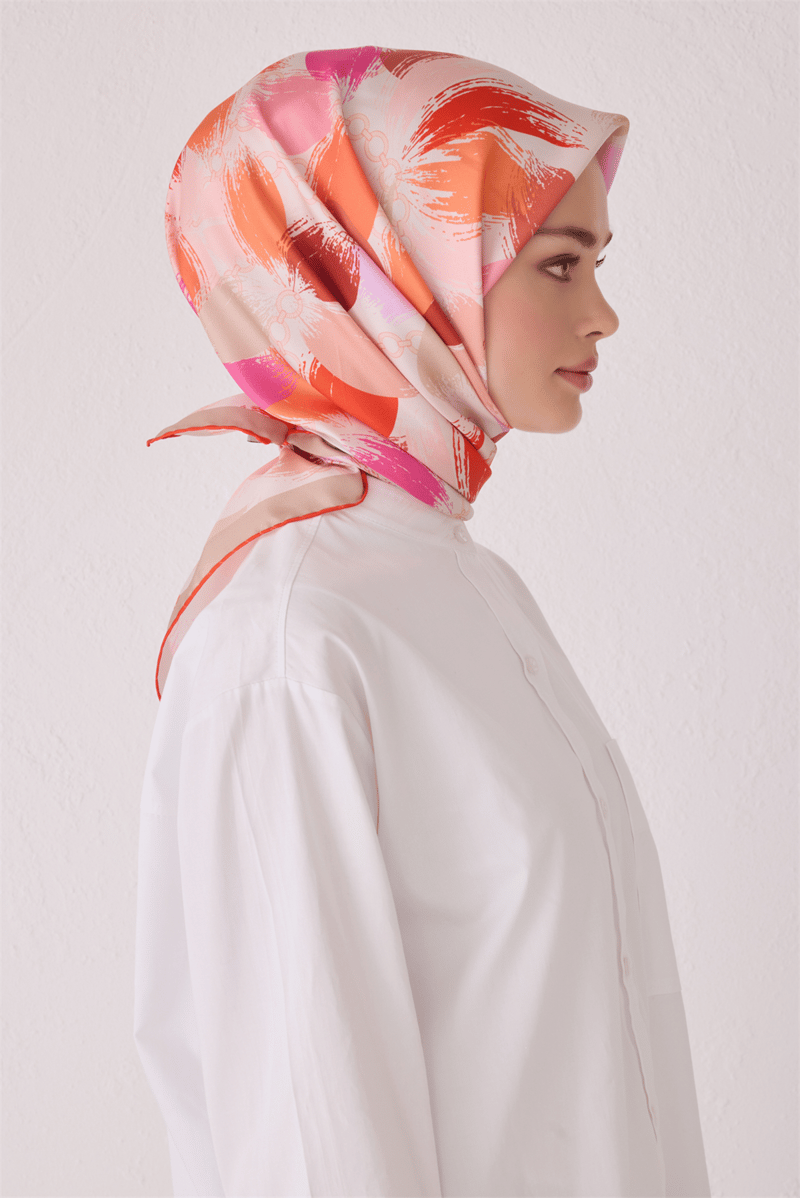 BELLİ SAF İPEK EŞARP 4038D (T) - 04
