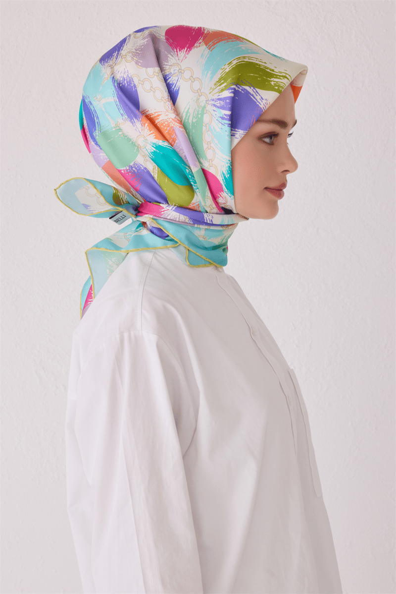 BELLİ SAF İPEK EŞARP 4038D (T) - 31