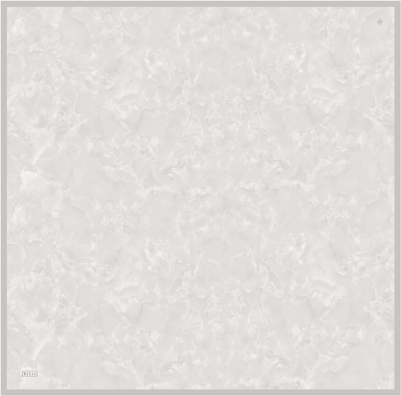 Ekru Soyut Desen %100 Twill İpek Eşarp 4428-06