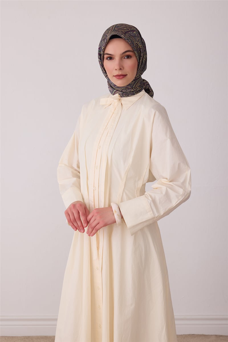 Füme Etnik Desen %100 Twill İpek Eşarp 4404-82
