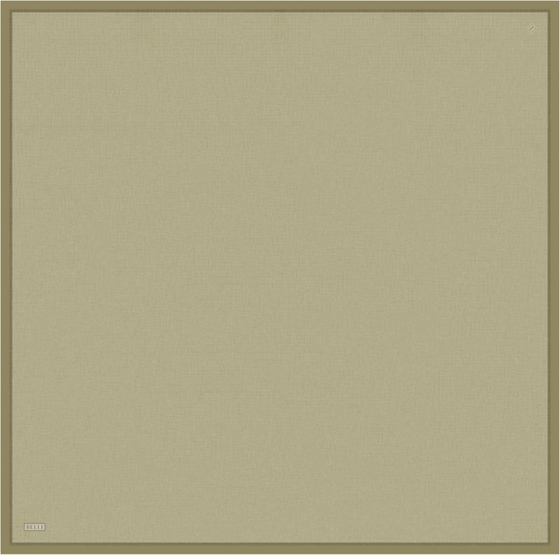 Haki Klasik Desen %100 Twill İpek Eşarp 4305-80