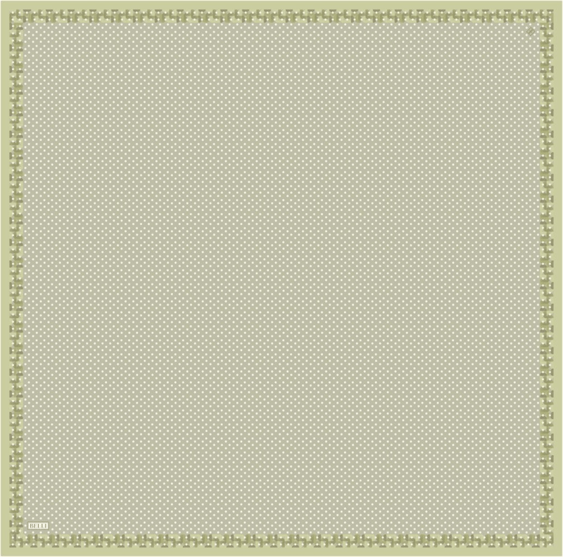 Haki Mint Klasik Desen %100 Twill İpek Eşarp 4326-85