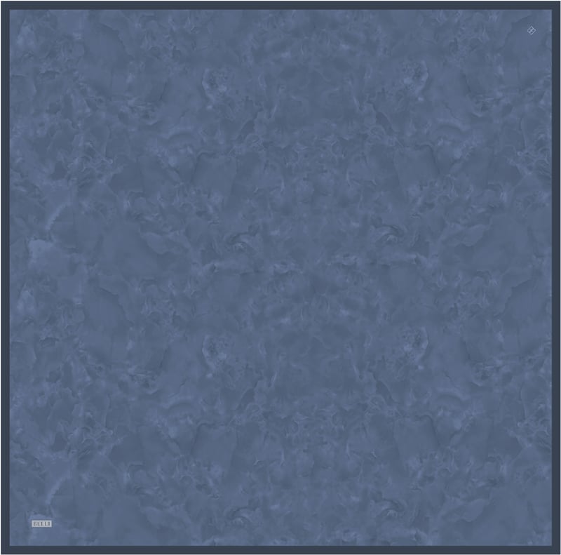 İndigo Soyut Desen %100 Twill İpek Eşarp 4428-38