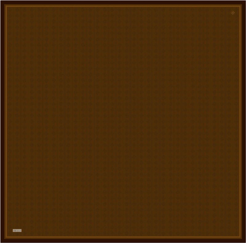 Kahverengi Geometrik Desen %100 Twill İpek Eşarp 4425-31