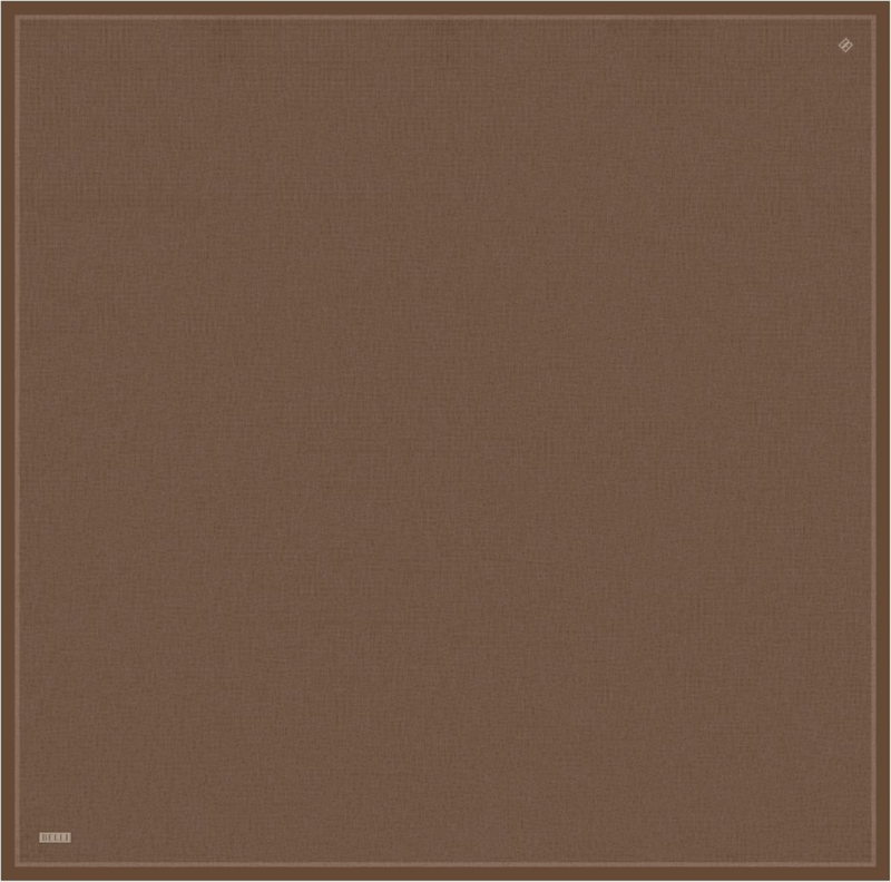 Kahverengi Klasik Desen %100 Twill İpek Eşarp 4305-86