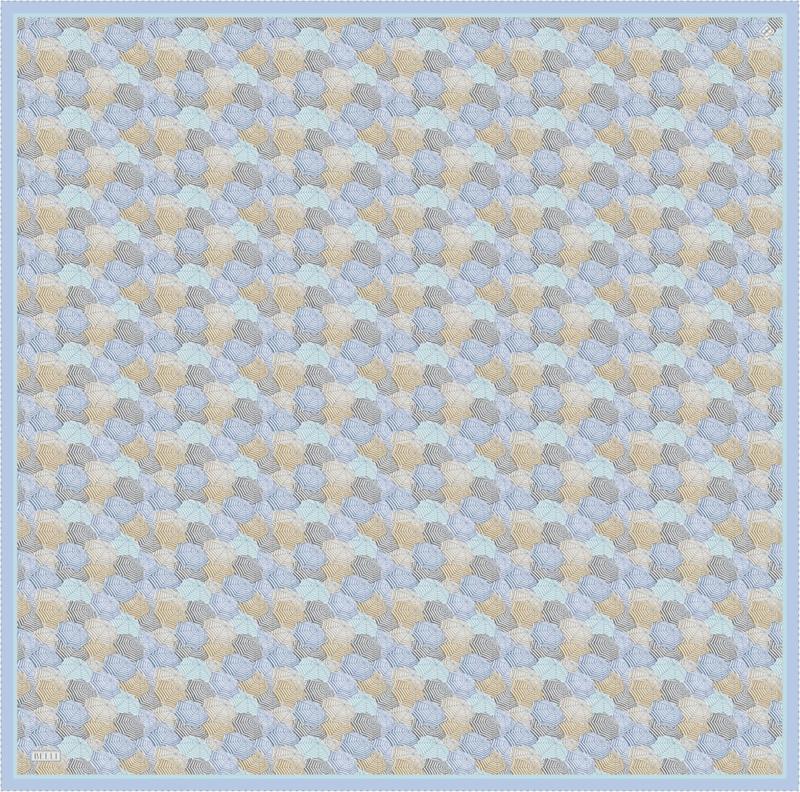 Kırmızı Obje Desen %100 Twill İpek Eşarp 4313-02