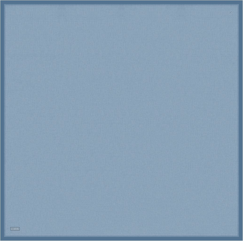 Mavi Klasik Desen %100 Twill İpek Eşarp 4305-81