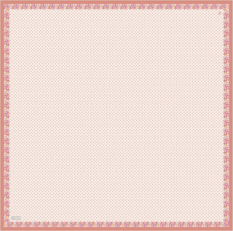 Oranj Klasik Desen %100 Twill İpek Eşarp 4326-06