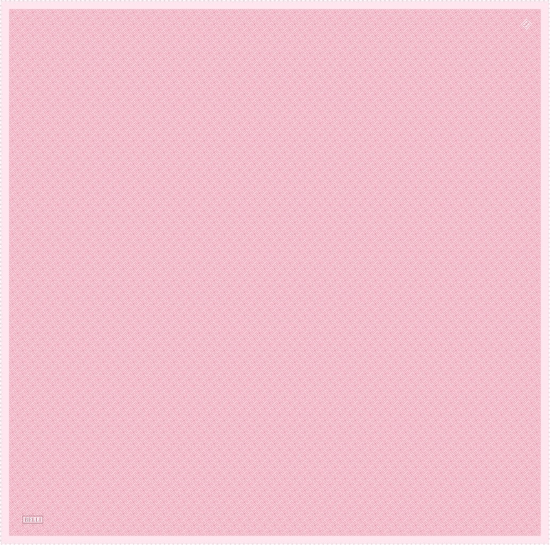 Pembe Klasik Desen %100 Twill İpek Eşarp 4317-55