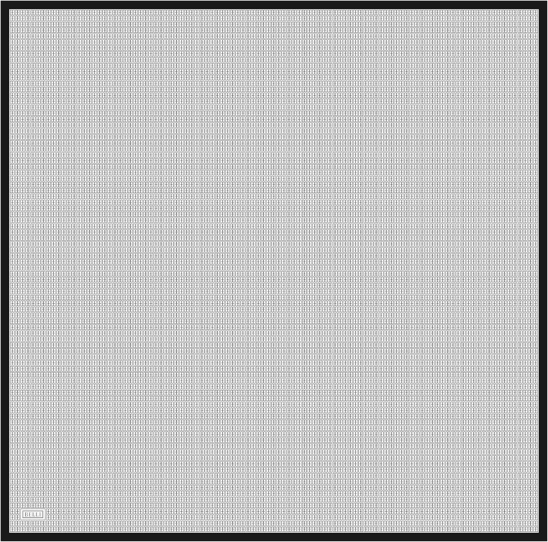 Siyah Monogram Desen %100 Twill İpek Eşarp 4321-53