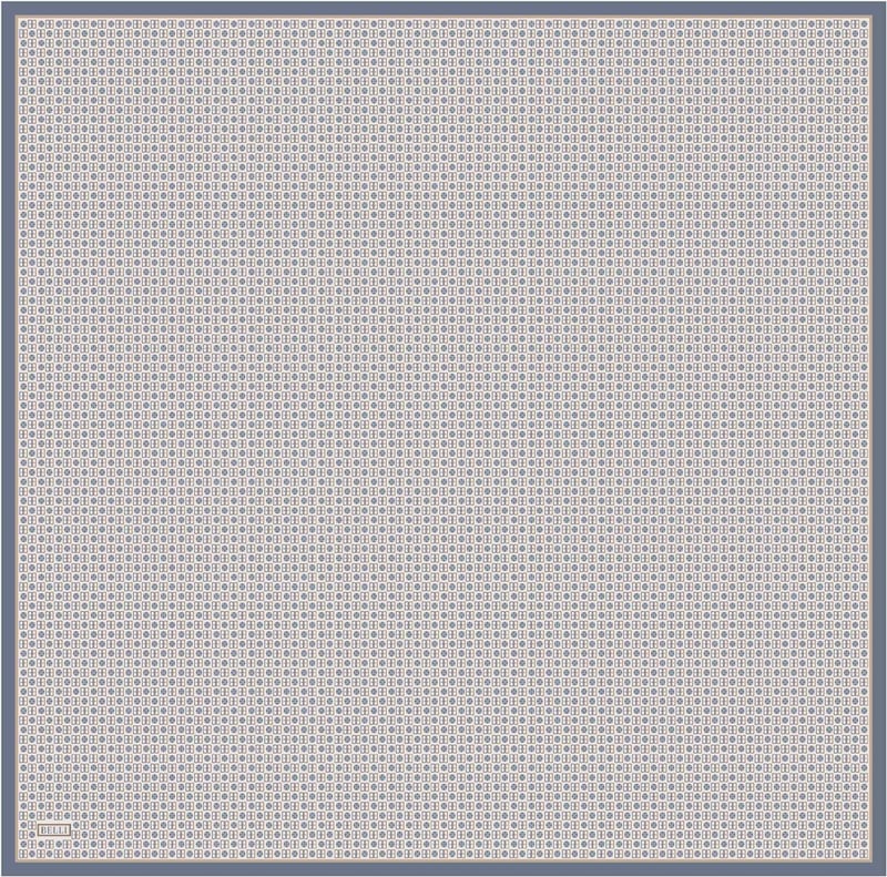 Taş Monogram Desen %100 Twill İpek Eşarp 4418-09