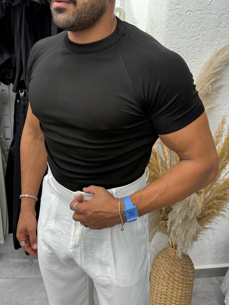 Black and Triko Tshirt Siyah