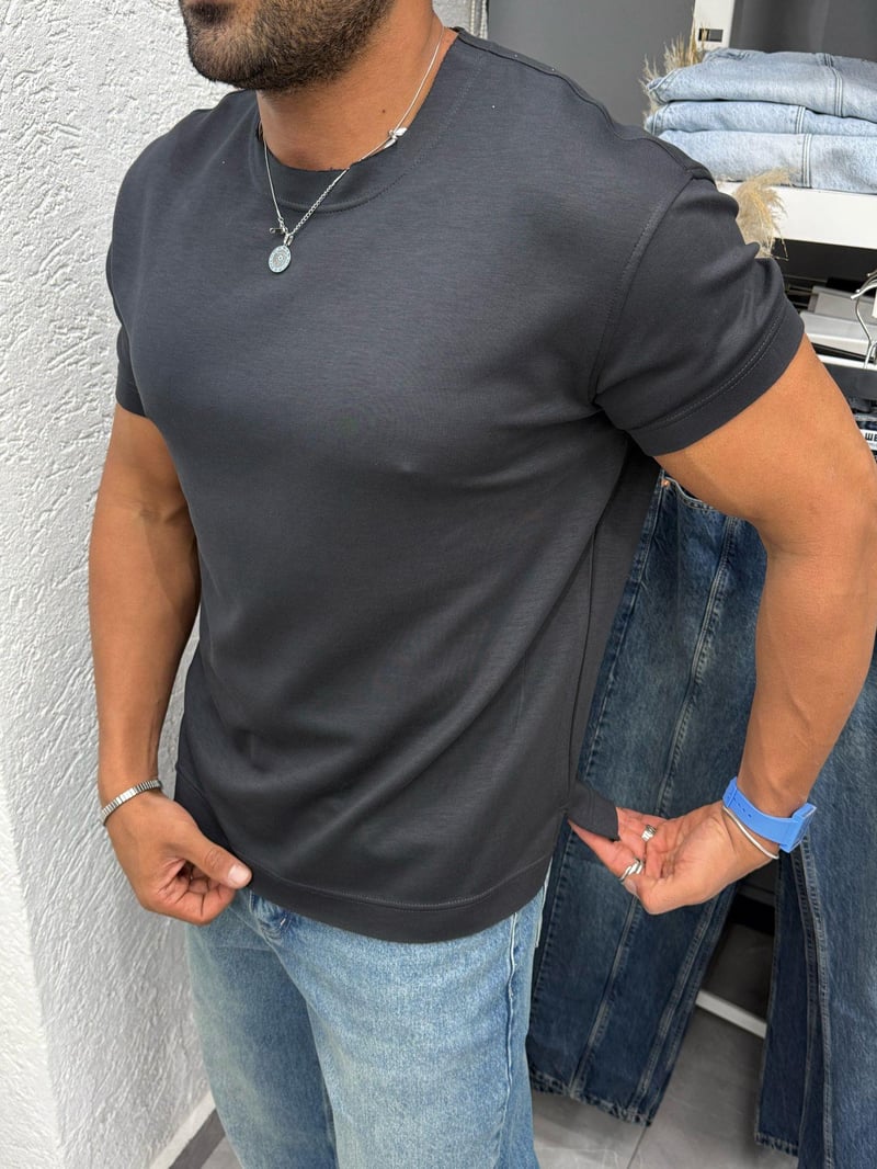 Black&Ant Modal Tshirt Antrasit