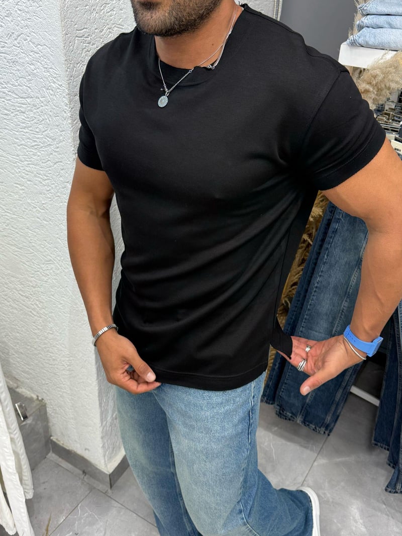 Black&Ant Modal Tshirt Siyah