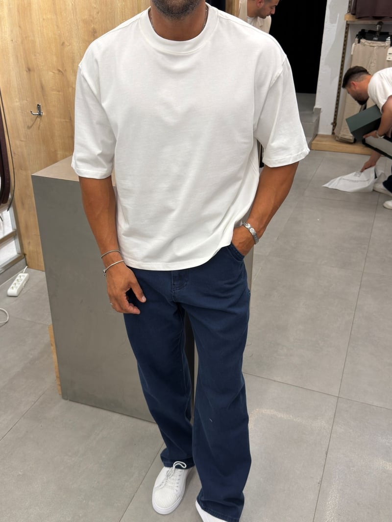 Box Fit Tshirt Beyaz