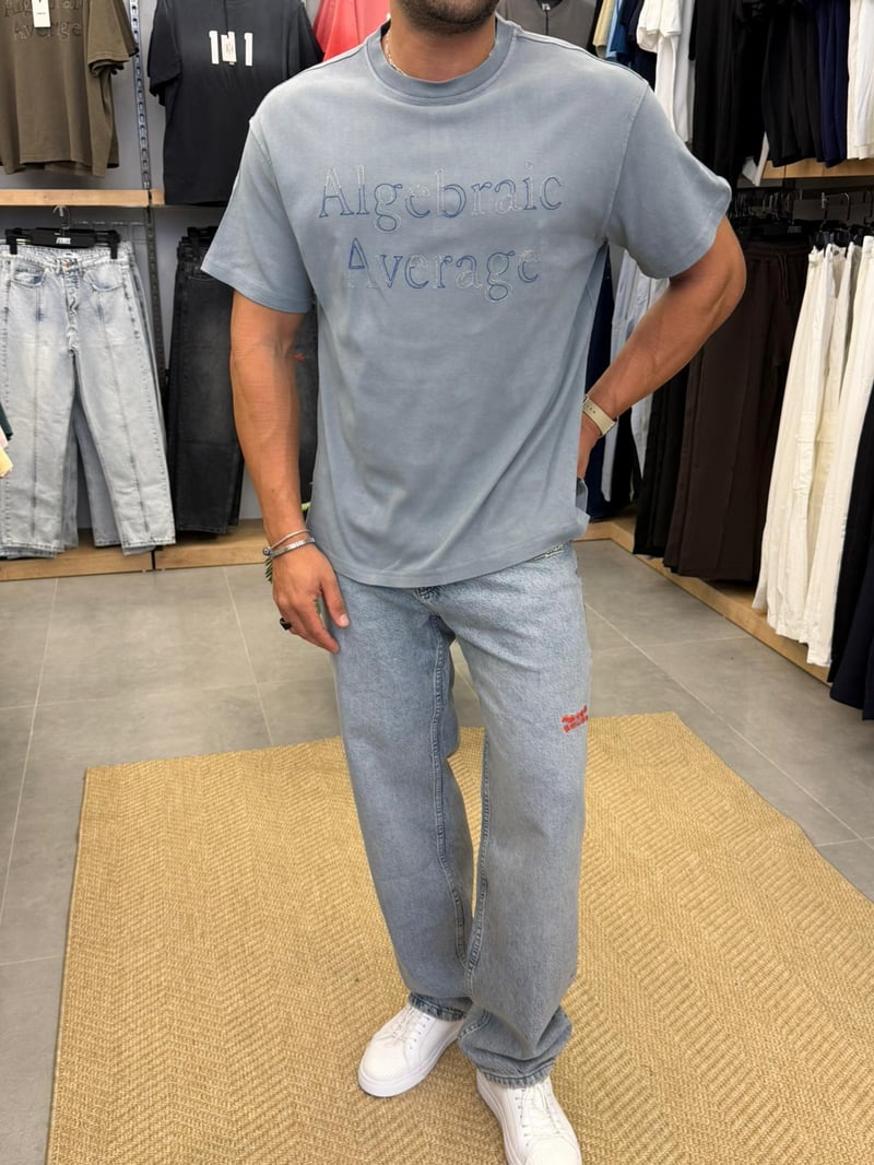 Catch Nakış Detay Tshirt Gri