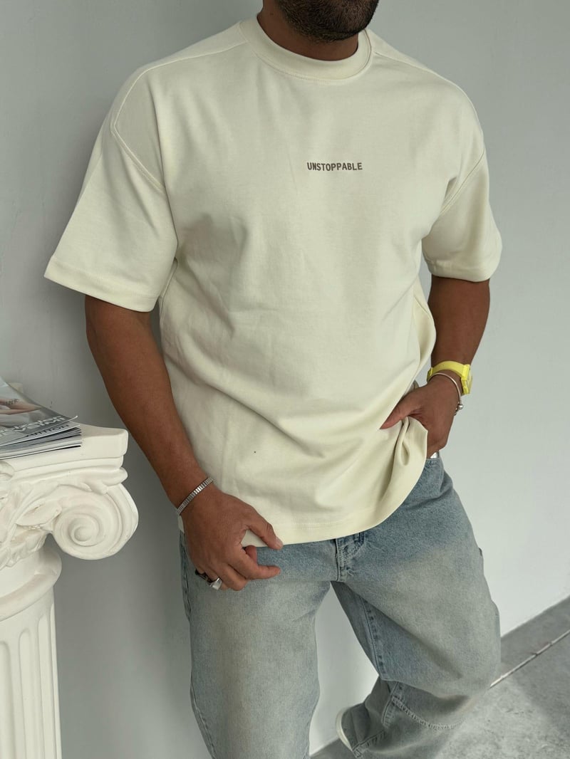 Deepoint Tshirt Krem