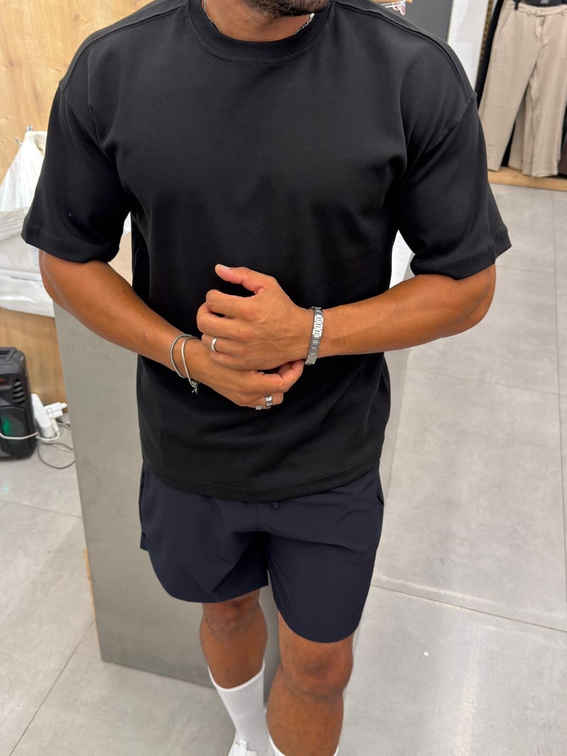 Ferel Double Face Yüksek Kalite Basic Tshirt Siyah