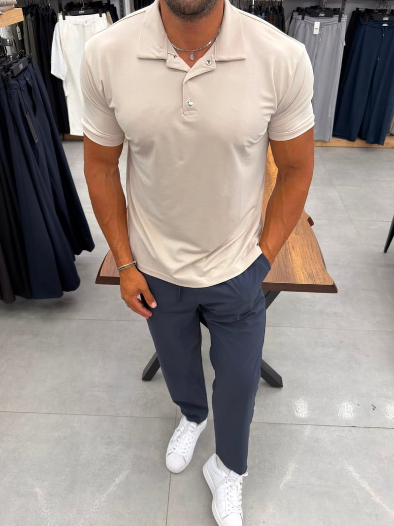 Ferel Yıkamalı Modal Tshirt Bej