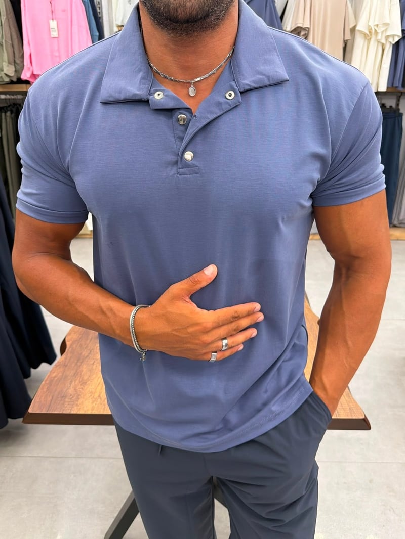 Ferel Yıkamalı Modal Tshirt İndigo